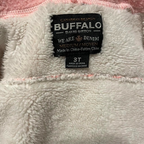 Buffalo David Bitton Kids Plaid Hoodie - Pink and Gray - Picture 3 of 3